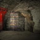 "Schweigen der Schatten" 60 x 220 Kupfer/Seiden - Gewebe ausgebrannt