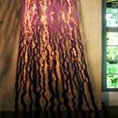 "Wasserfall" 100 x 500 Kupfer/Seiden Gewebe